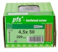 Wkręty tarasowe PFS 4,5x50 stal C2 srebrne