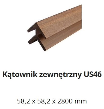 ULTRASHIELD US46 Kątownik kompozytowy narożny 58,2x58,2x2800 Light Grey