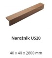 ULTRASHIELD US20 Kątownik kompozytowy wykończeniowy 40x40x2800 Teak
