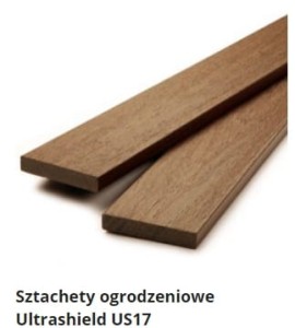 NewTechWood ULTRASHIELD US17 Sztacheta kompozytowa ogrodzeniowa 15x80x4000 Teak