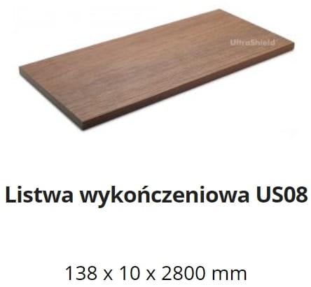 ULTRASHIELD Fascia US08 Deska kompozytowa cokołowa 10x138x2800 Antique