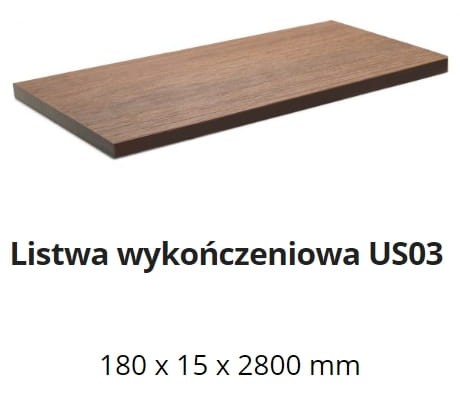 ULTRASHIELD Fascia US03 Deska kompozytowa cokołowa 15x180x2800 Ipe