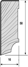 Listwa przypodłogowa DĄB 600 16x60
